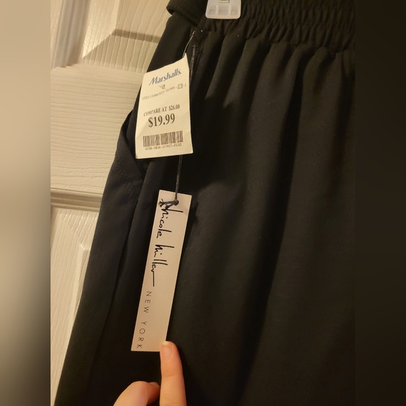 Black stretch waiste dress pant/slack NWT size XL Nicole Miller NY - Picture 7 of 10